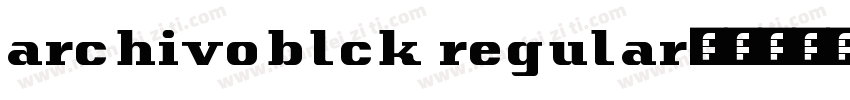 archivoblck regular字体转换